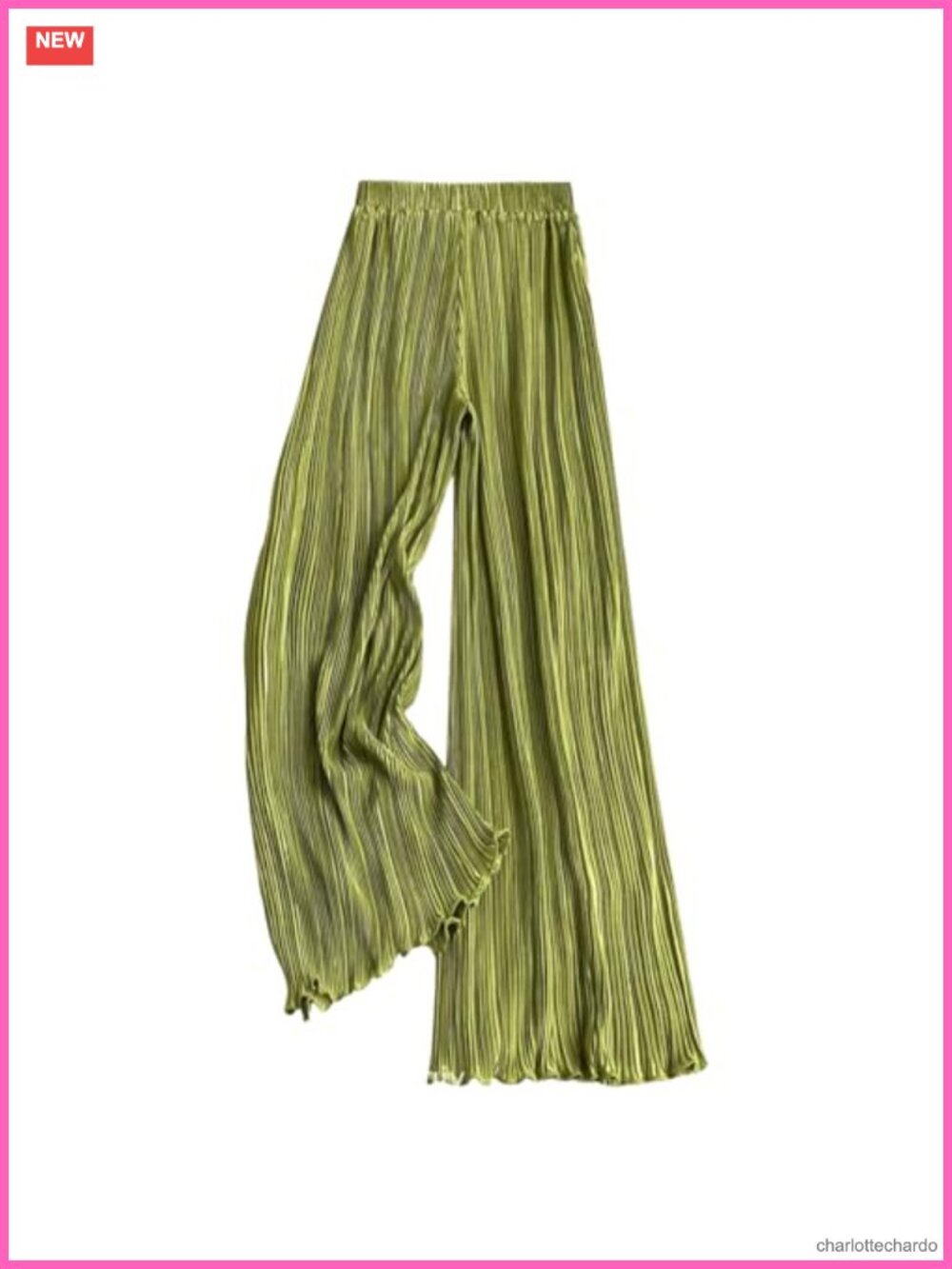 High Rise Pleated Wide Leg Palazzo Pants Flowy Casual